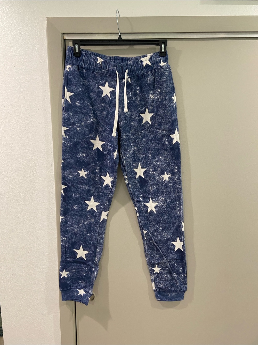 Women’s Navy Star Print Jogger Pants